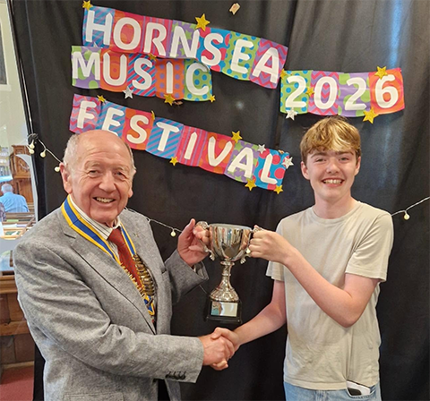 President Peter Chicken with Lewis Appleton