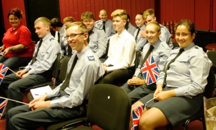 Smiling Air Cadets at the Proms