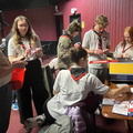 Scouts Explorers preparing to welcome the audience