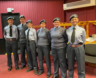 Air cadets helping with the concert