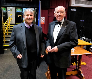 Rtn Sidney Fox with President Peter Chicken