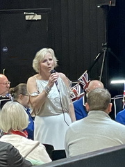 Janet Bates, soloist entertaining the audience