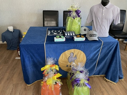 Prizes for the 29th AmAm golf tournament at Hainsworth Park Golf Club